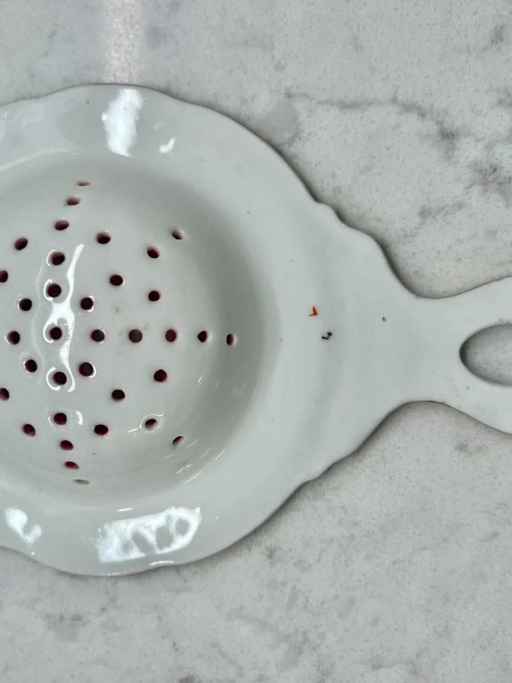 Vintage Porcelain Hand-Painted Tea Strainer